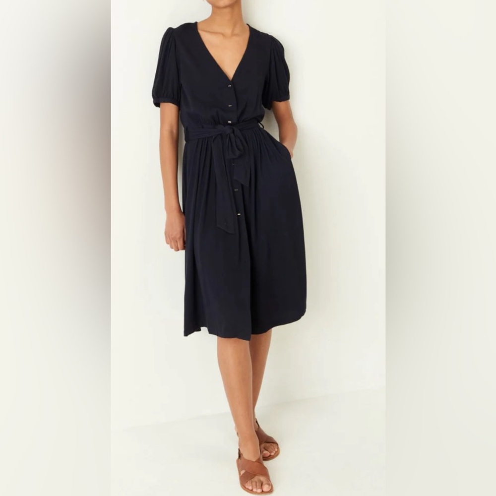 NWT Sessun Dark Blue Night School Midi Dress, Size L (3 European)